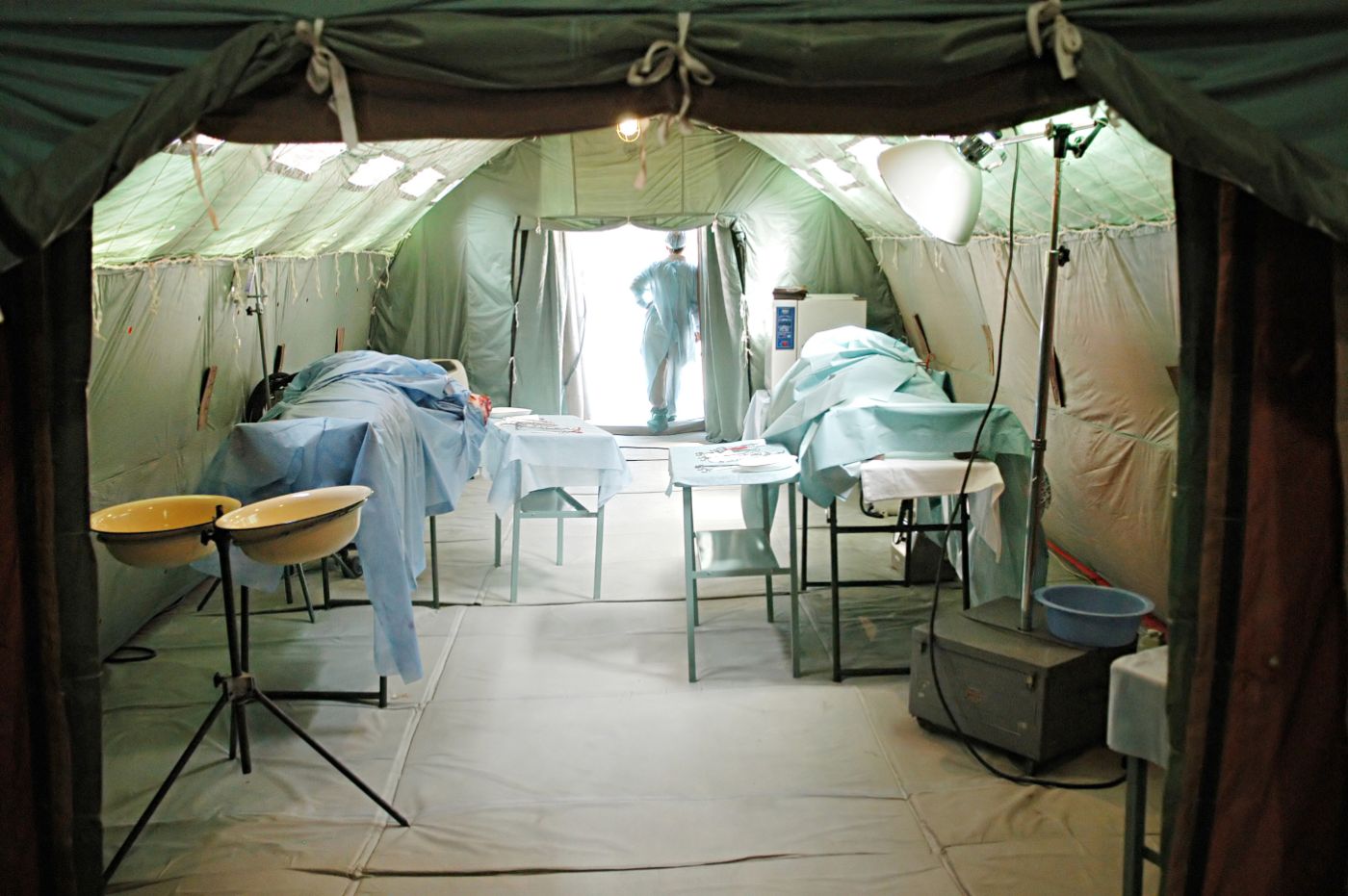 Disinfection in Military - virus, disease, infection, contagion outbreak prevention